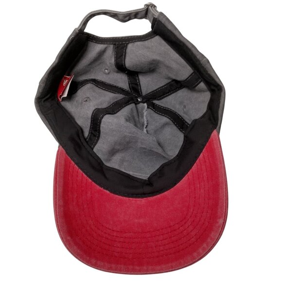 Peanuts Far Out Cap Hat Joe Cool Snoopy Woodstock Gray Red Canvas Strap Back - Picture 12 of 12